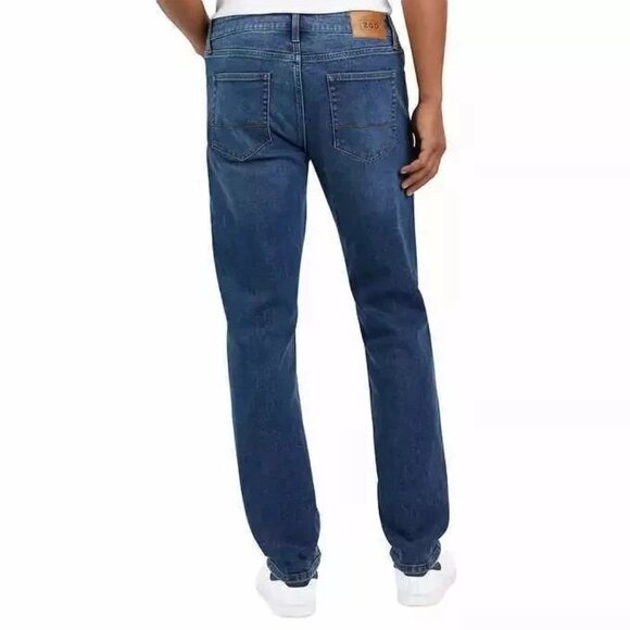 Izod Men's 40x29 Blue Saltwater Straight Fit Comfort Stretch Denim Jeans L1351 - Picture 2 of 11